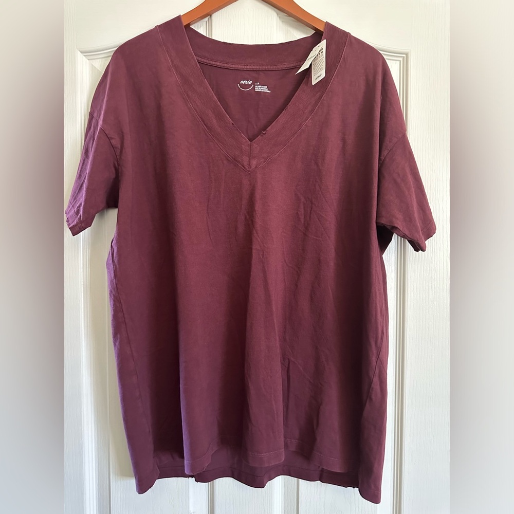 Aerie Deep V neck off the shoulder